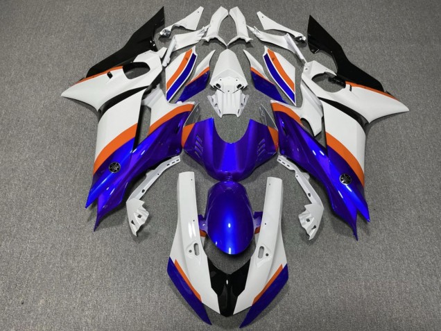 2017-2023 Yamaha YZF R6 Motorcycle Fairings - White Blue Orange Canada