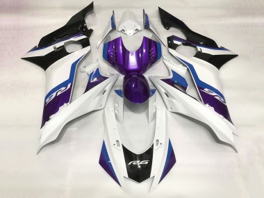 Online 2017-2023 Yamaha YZF R6 Motorcycle Fairing - White Blue Purple Black Canada