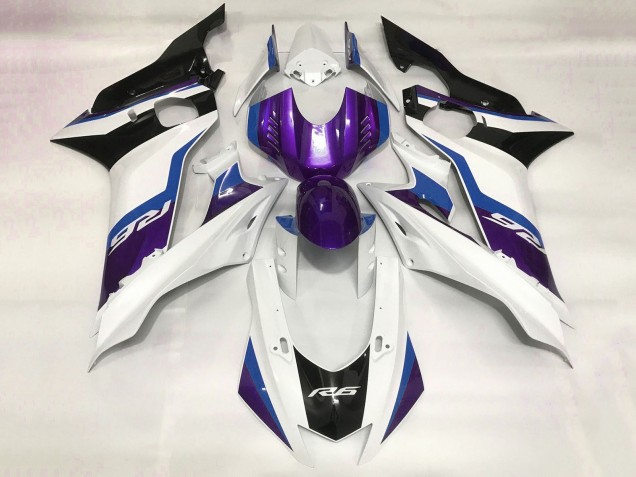2017-2023 Yamaha YZF R6 Motorcycle Fairing - White Blue Purple Black Canada
