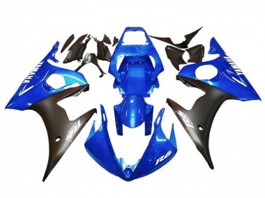 Online 2003-2004 Yamaha YZF R6 Motorcycle Fairings - Blue Matte Black White Decals Canada