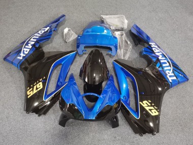 Online 2006-2008 Triumph Daytona 675 Triple Motorcycle Fairings - Blue Glossy Black Racing Canada