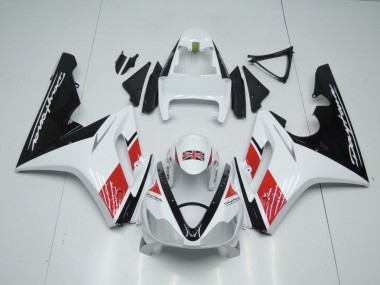 Online 2006-2008 Triumph Daytona 675 Triple Motorcycle Fairings - White Red Glossy Black Canada