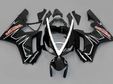 Online 2006-2008 Triumph Daytona 675 Triple Motorcycle Fairings - Glossy Black White Stripe Canada