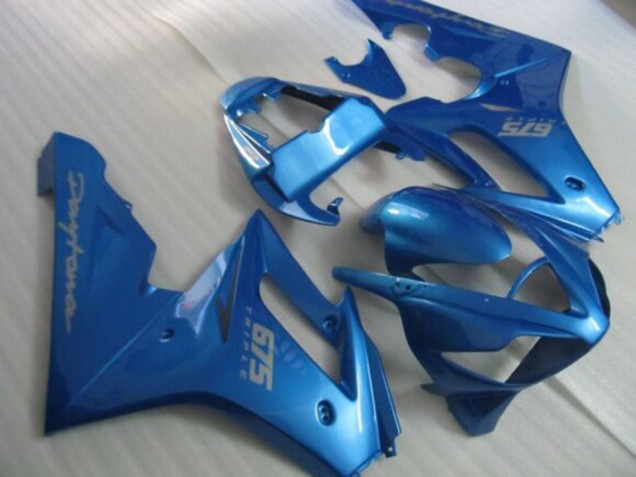 2006-2008 Triumph Daytona 675 Triple Motorcycle Fairings - Blue Silver Decals Canada