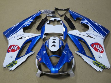 Online 2006-2008 Triumph Daytona 675 Triple Motorcycle Fairings - White Blue Canada