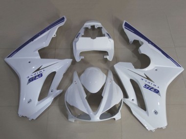 Online 2009-2012 Triumph Daytona 675 Triple Motorcycle Fairing Kits - White Blue Canada