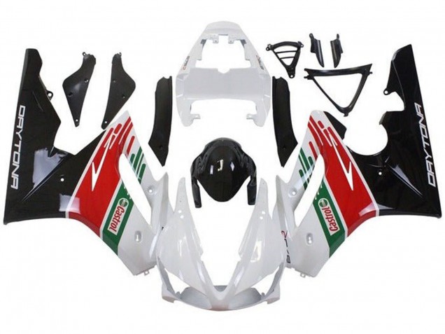 2009-2012 Triumph Daytona 675 Triple Motorcycle Fairings - White Red Green Glossy Black Castrol Canada