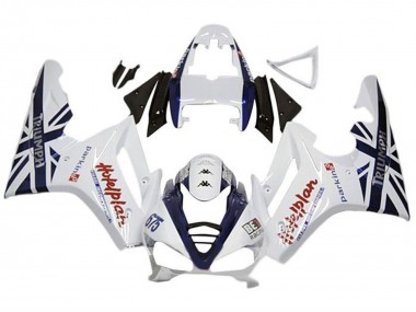 Online 2009-2012 Triumph Daytona 675 Triple Motorcycle Fairings - White Dark Blue Canada