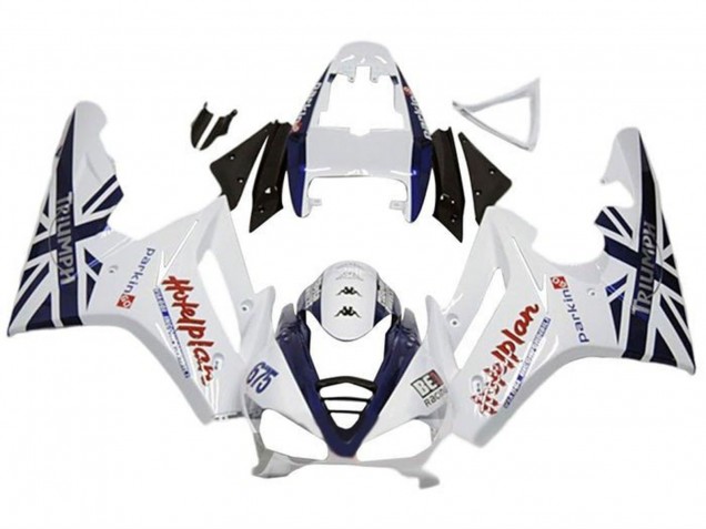 2009-2012 Triumph Daytona 675 Triple Motorcycle Fairings - White Dark Blue Canada