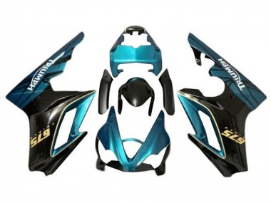 Online 2009-2012 Triumph Daytona 675 Triple Motorcycle Fairing - Teal Blue Glossy Black Canada