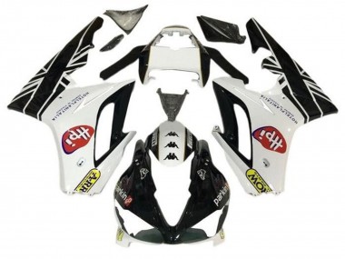 Online 2009-2012 Triumph Daytona 675 Triple Motorcycle Fairings - White Glossy Black HPi Canada