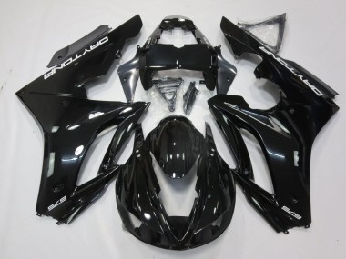 Online 2009-2012 Triumph Daytona 675 Triple Motorcycle Fairings - Glossy Black White Decals Canada