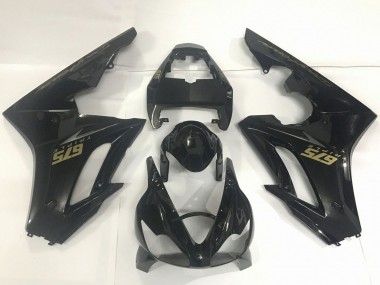 Online 2009-2012 Triumph Daytona 675 Triple Motorcycle Fairings - Glossy Black Gold Decals Canada