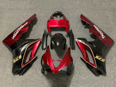 Online 2009-2012 Triumph Daytona 675 Triple Motorcycle Fairings - Red Gold Glossy Black Canada