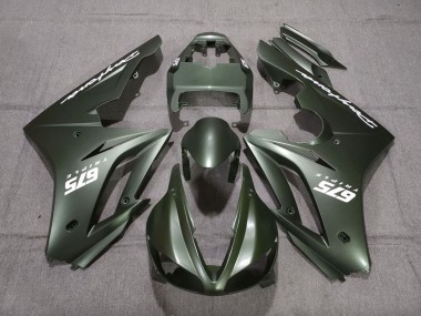 Online 2009-2012 Triumph Daytona 675 Triple Motorcycle Fairings - Matte Green White Canada