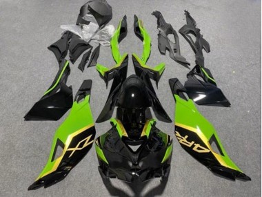 Online 2019-2025 Kawasaki ZX4R ZX-4RR Motorcycle Fairings - Glossy Black Green Gold Canada