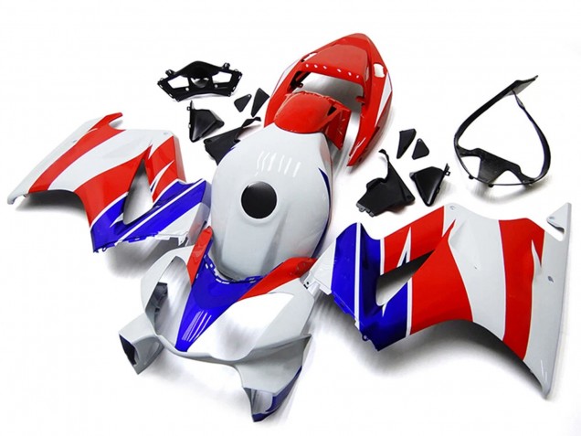 2002-2013 Honda VFR800 Motorcycle Fairings - White Red Blue No Decal Canada