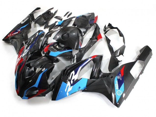 2015-2016 BMW S1000RR Motorcycle Fairings - Blue Red Carbon Fiber Canada