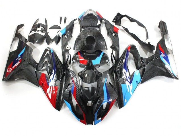 2015-2016 BMW S1000RR Motorcycle Fairings - Blue Red Carbon Fiber Canada