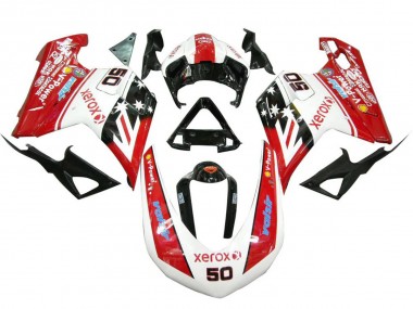 Online 2007-2014 Ducati 848 1098 1198 Motorcycle Fairings - White Red Glossy Black Valsir Xerox 50 Canada