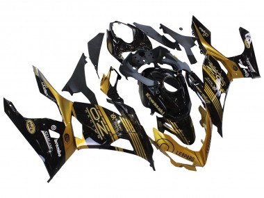 Online 2018-2024 Kawasaki EX400 Motorcycle Fairings - Gold Glossy Black Canada