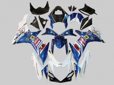 Online 2011-2024 Suzuki GSXR 600/750 Motorcycle Fairings - White Blue Red Yellow Motul Dunlop Canada
