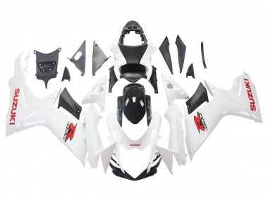 Online 2011-2024 Suzuki GSXR 600/750 Motorcycle Fairings - White Glossy Black Red Decal Canada