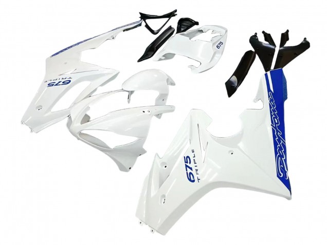 2006-2008 Triumph Daytona 675 Motorcycle Fairings - White Blue Canada
