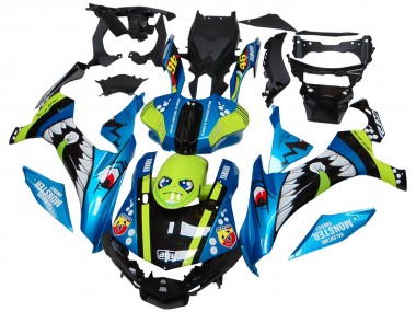 Online 2015-2019 Yamaha YZF R1 Motorcycle Fairings - Blue Green Black Shark Canada