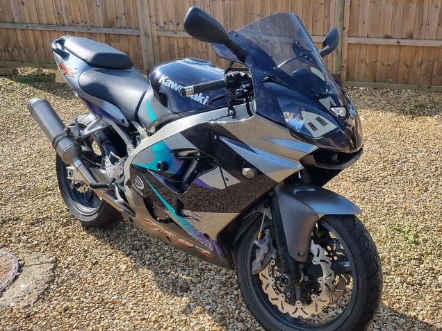 2002-2003 Kawasaki Ninja ZX9R Motorcycle Fairings - Blue Silver Canada