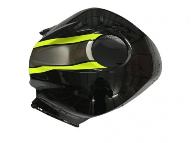 2007-2008 Honda CBR600RR Motorcycle Fairings - Glossy Black High Viz Yellow Canada