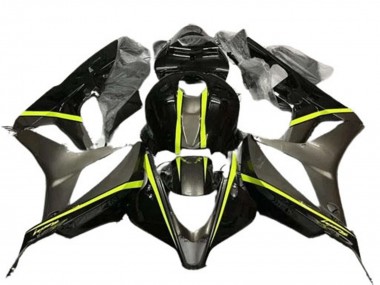 Online 2007-2008 Honda CBR600RR Motorcycle Fairings - Glossy Black High Viz Yellow Canada