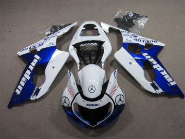 Online 2000-2002 Suzuki GSXR 1000 Motorcycle Fairings - White Blue Jordan Motul Canada