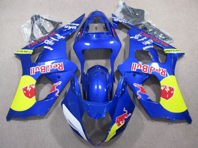 2003-2004 Suzuki GSXR 1000 Motorcycle Fairings - Blue Yellow Red Bull Canada