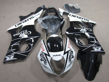 Online 2003-2004 Suzuki GSXR 1000 Motorcycle Fairings - White Glossy Black Corona Extra Motul Canada