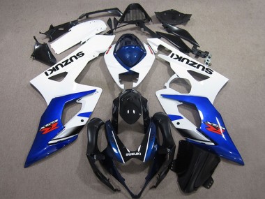 Online 2005-2006 Suzuki GSXR 1000 Bike Fairings - White Blue Glossy Black Canada