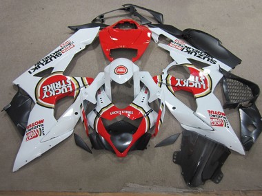 Online 2005-2006 Suzuki GSXR 1000 Motorcycle Fairings - White Red Lucky Strike Motul Canada