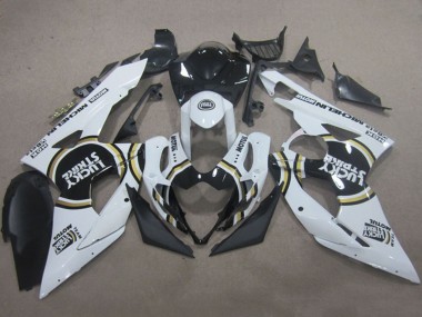 Online 2005-2006 Suzuki GSXR 1000 Motorcycle Fairings - White Black Lucky Strike Motul Canada
