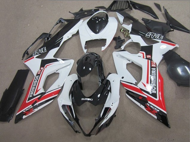 2005-2006 Suzuki GSXR 1000 Motorcycle Fairings - White Black Red Yoshimura Canada