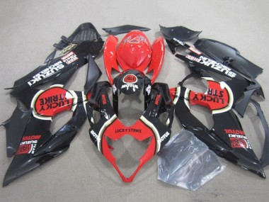 Online 2005-2006 Suzuki GSXR 1000 Motorcycle Fairings - Black Red Lucky Strike Motul Canada