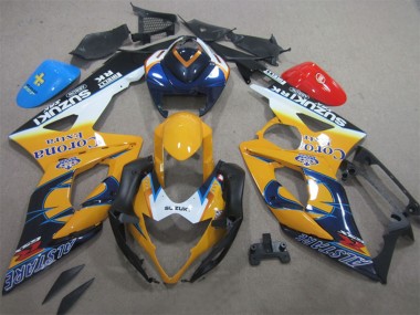 Online 2005-2006 Suzuki GSXR 1000 Motorcycle Fairings - White Yellow Blue Black Corona Extra Alstare Canada