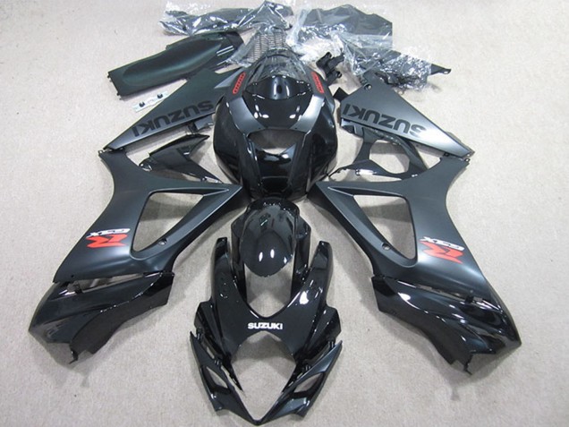 2007-2008 Suzuki GSXR 1000 Motorcycle Fairings Kits - Glossy Black Matte Black Canada