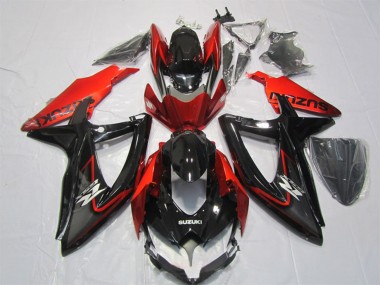 Online 2007-2008 Suzuki GSXR 1000 Motorcycle Fairing - Glossy Black Red Canada