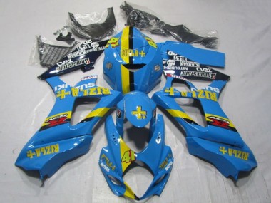 Online 2007-2008 Suzuki GSXR 1000 Motorcycle Fairings - Blue Yellow Black Rizla 41 Canada