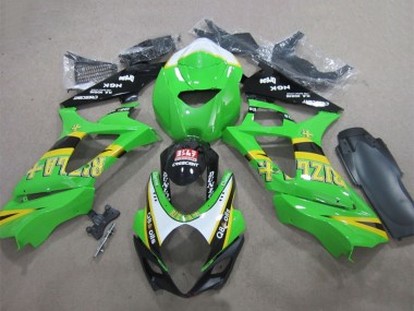 Online 2007-2008 Suzuki GSXR 1000 Motorcycle Fairings - Green White Yellow Black Rizla Q8 Oils Canada