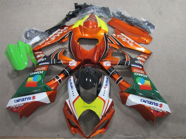 2007-2008 Suzuki GSXR 1000 Motorcycle Fairings - Orange Yellow White Red Green Monster Canada