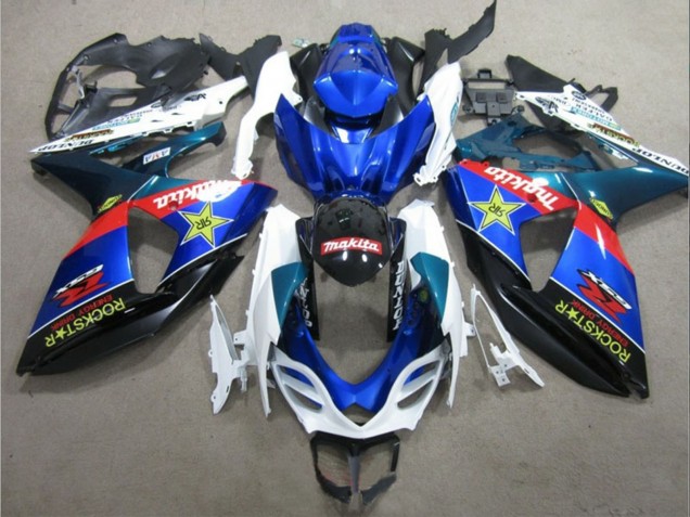 2009-2016 Suzuki GSXR 1000 Motorcycle Fairings - White Blue Red Black Rockstar Canada