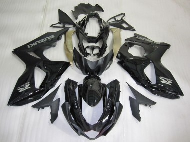 Online 2009-2016 Suzuki GSXR 1000 Motorcycle Fairings - Glossy Black Silver Decal Canada