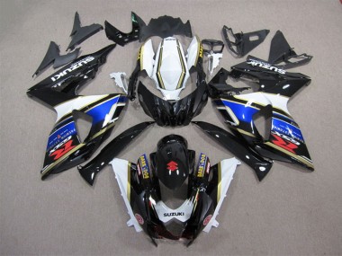 Online 2009-2016 Suzuki GSXR 1000 Motorcycle Fairing - White Blue Black Dark Dog Canada