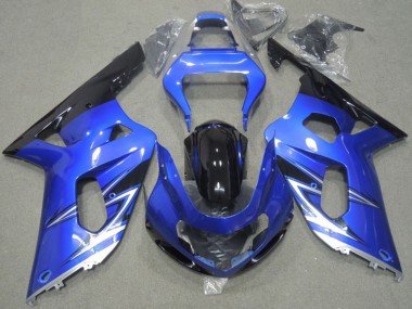 Online 2001-2003 Suzuki GSXR 600 Motorcycle Fairings - Blue White Glossy Black Canada